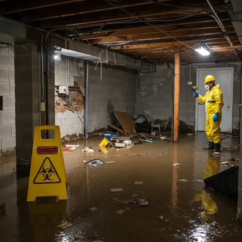 Flooded Basement Electrical Hazard in Phoenix, NY Property